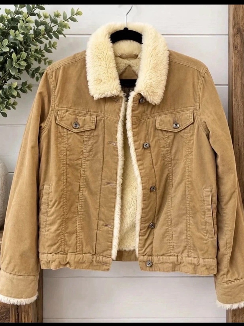Austin Clothing Co. Tan Sherpa-Lined Bomber Jacket